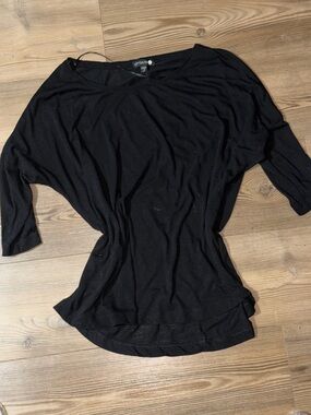 Cotton On Black Batwing Sleeve Tunic Top